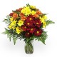 Buchet 9 crizanteme multicolore